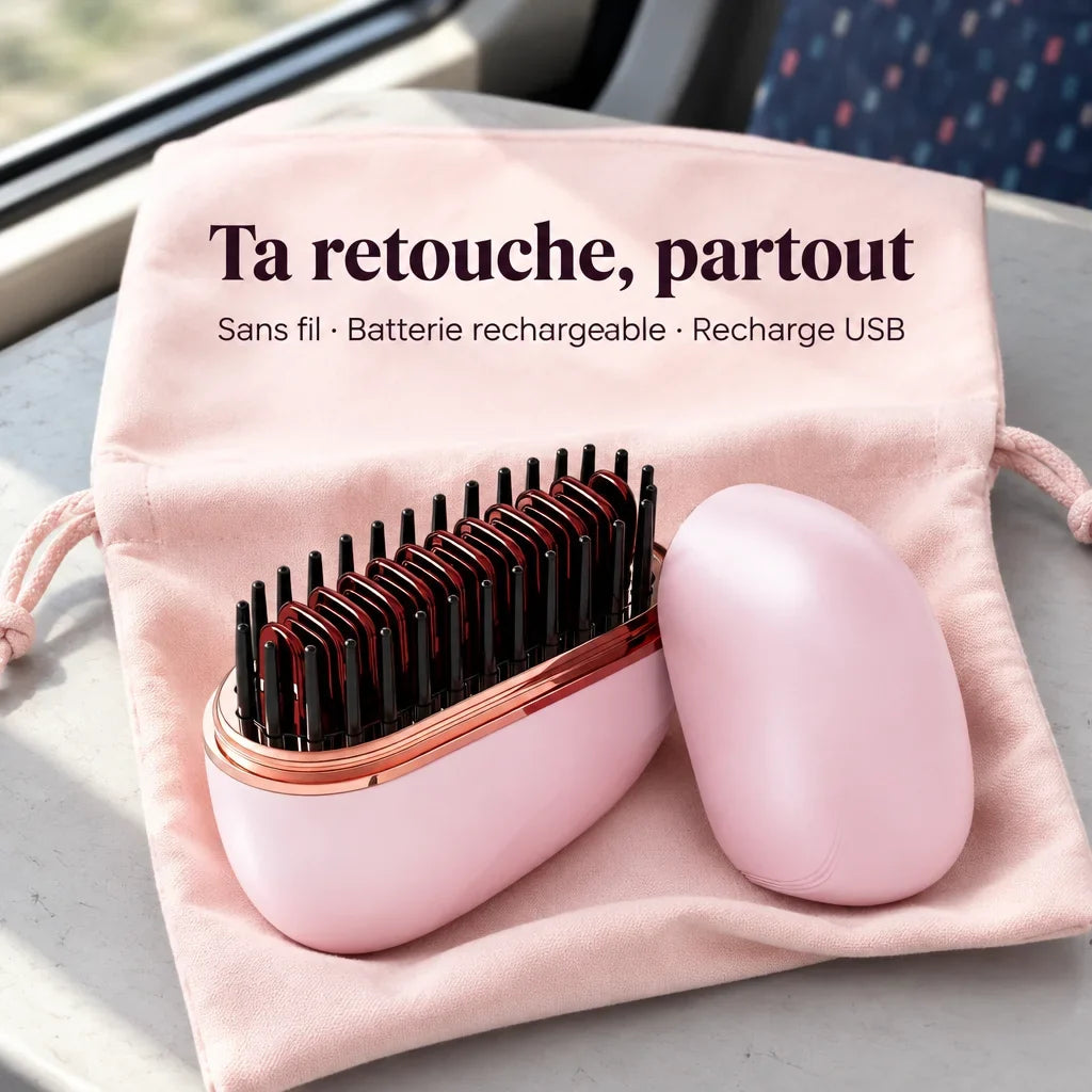 Mini lisseur rechargeable anti-frisottis lunea 