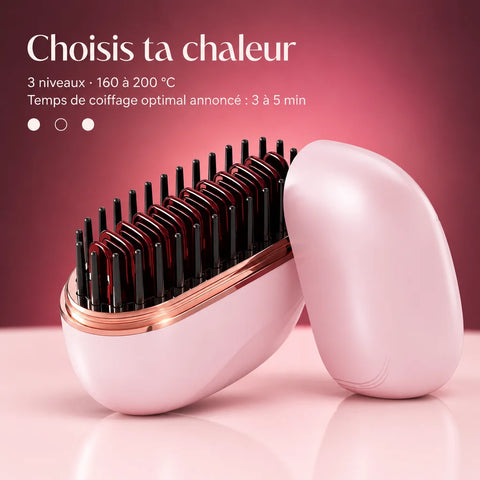 Mini lisseur rechargeable anti-frisottis température modulable